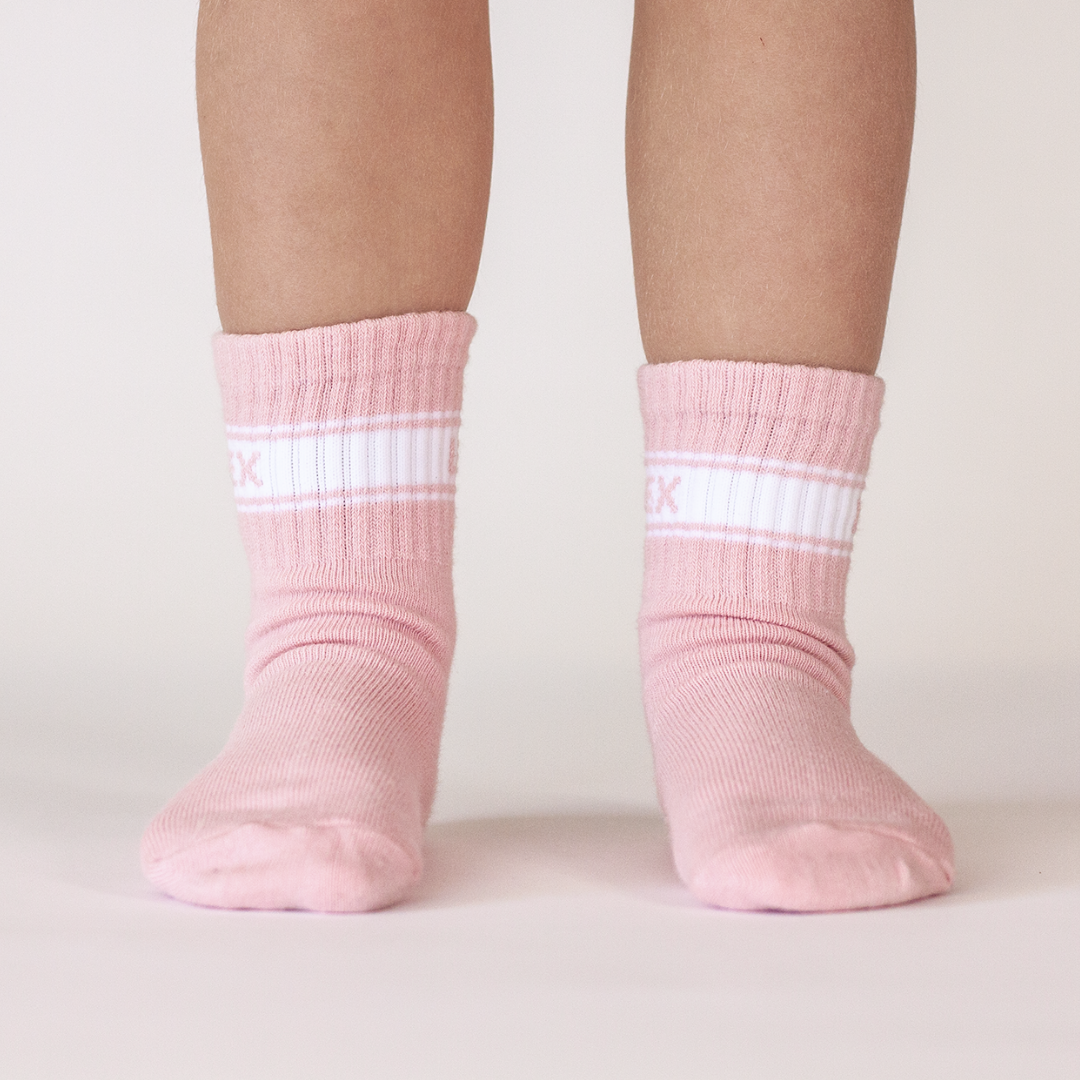 WANDER CREW SOCKS (DUSTY PINK)