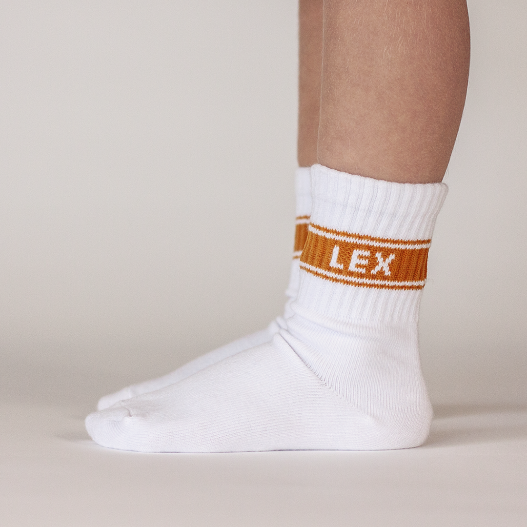 WANDER CREW SOCKS (RUSTY STRIPE)