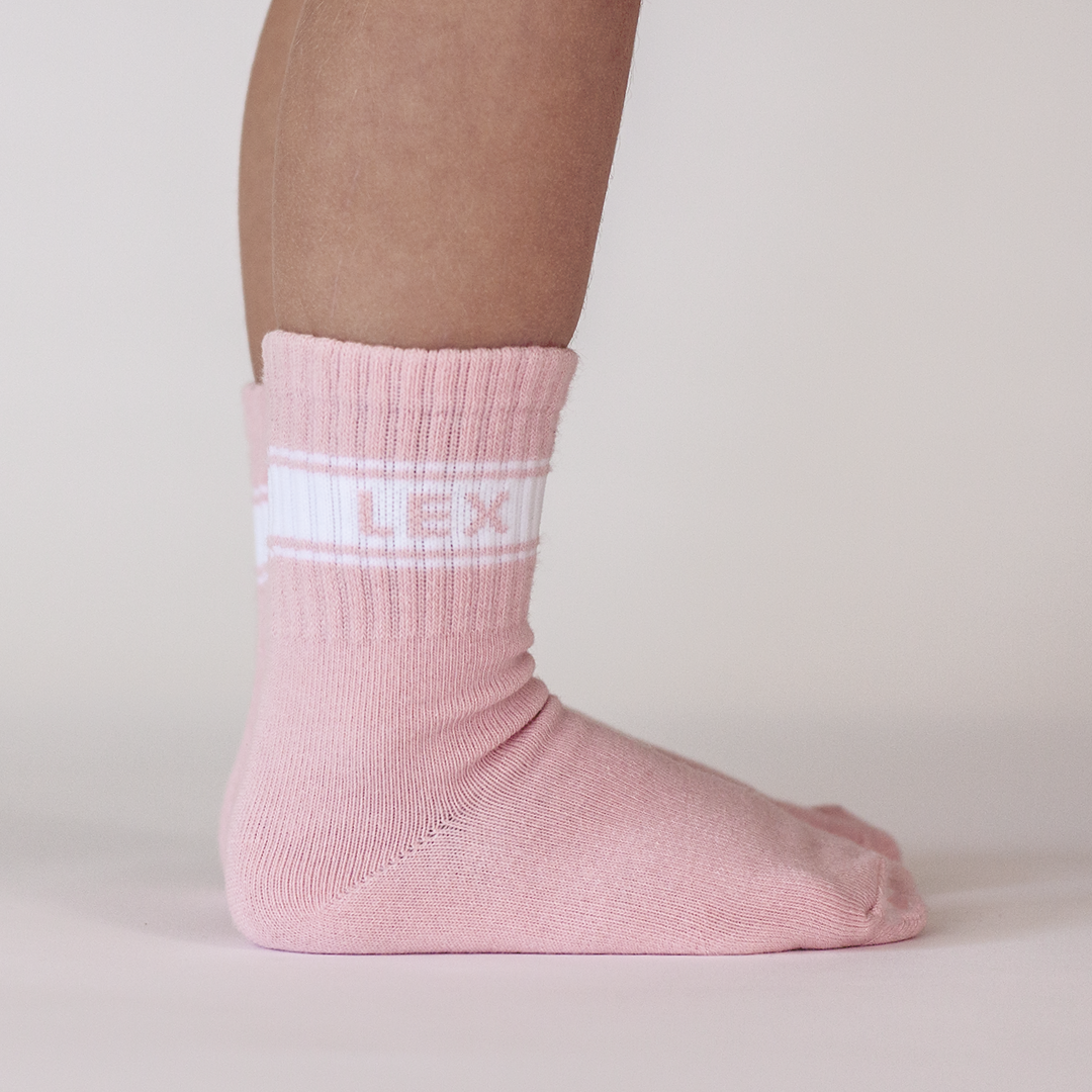 WANDER CREW SOCKS (DUSTY PINK)