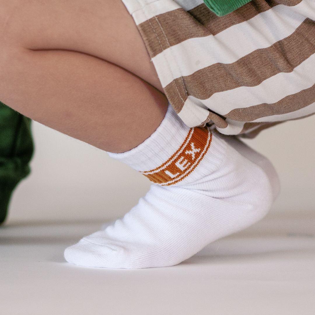 WANDER CREW SOCKS (RUSTY STRIPE)