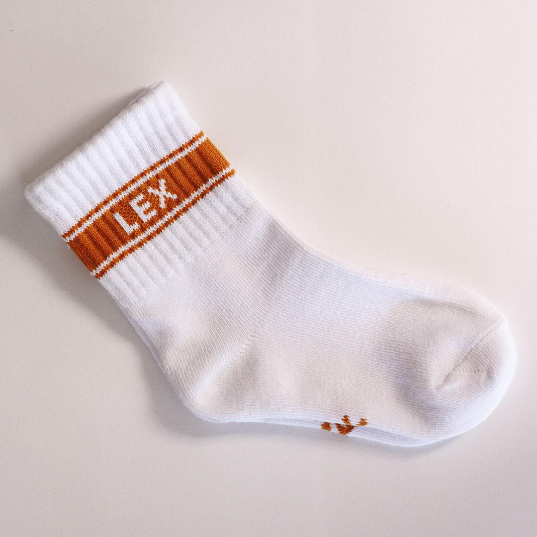WANDER CREW SOCKS (RUSTY STRIPE)