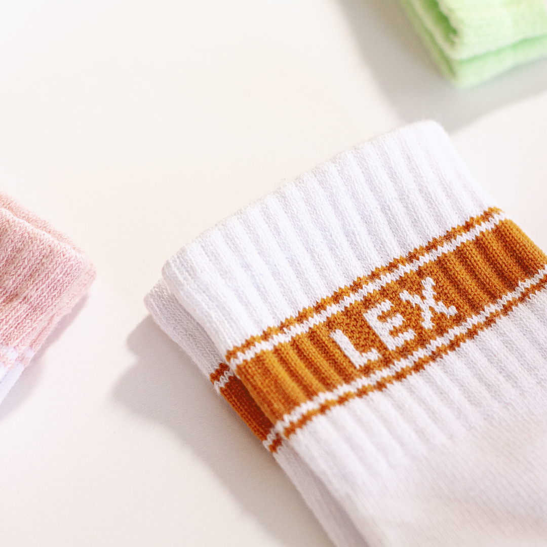 WANDER CREW SOCKS (RUSTY STRIPE)
