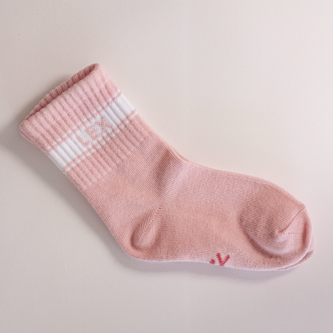 WANDER CREW SOCKS (DUSTY PINK)