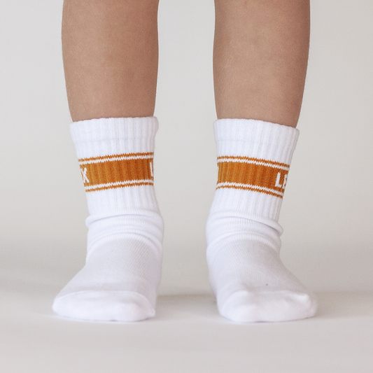 WANDER CREW SOCKS (RUSTY STRIPE)